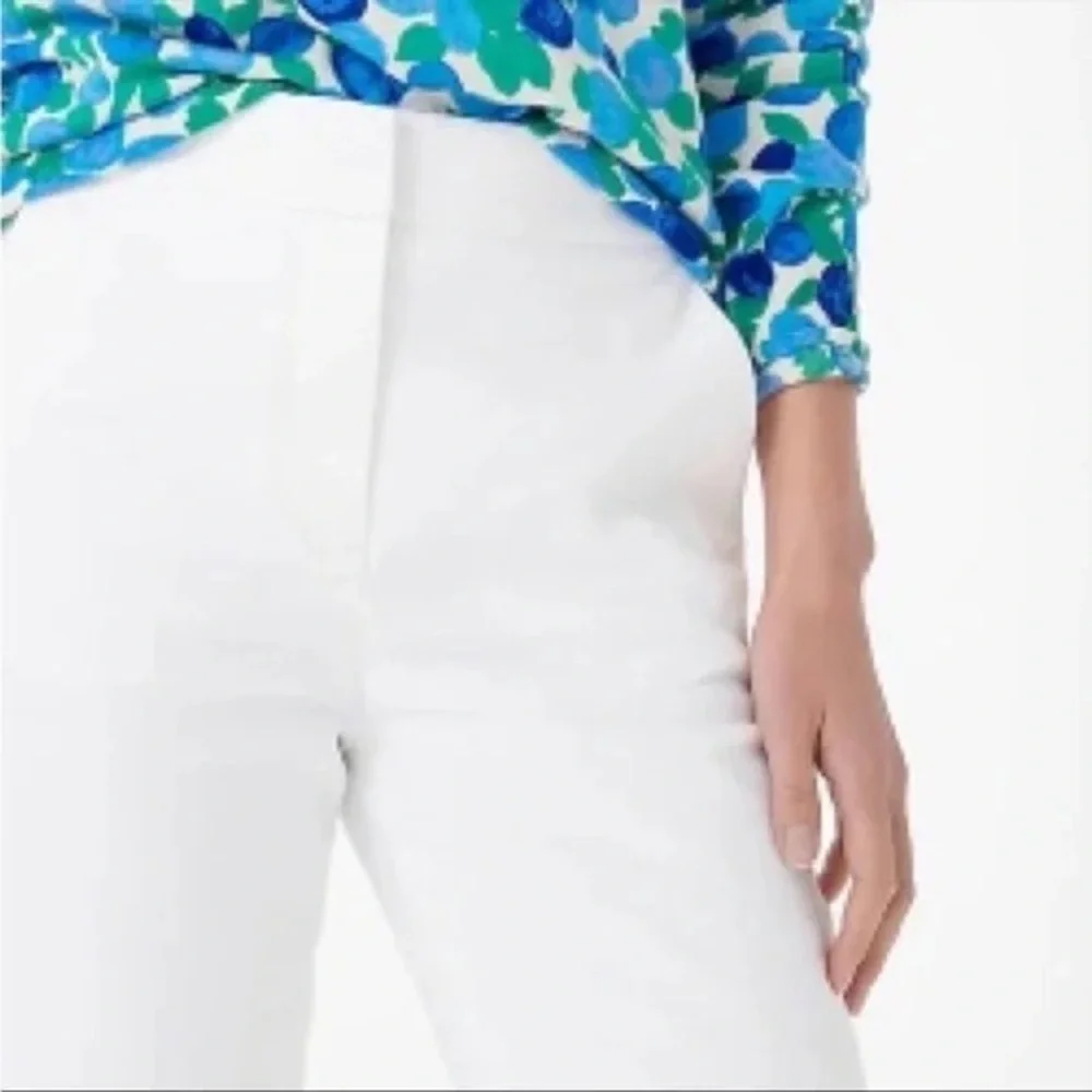 NWT J Crew Hayden Linen Kickout Crop White 20 - Picture 6 of 7